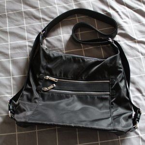 Sondra Roberts Squared Black Convertible Backpack